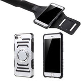 Apple iPhone 5 Kılıf Zore 2 in 1 Kol Bandı Füme