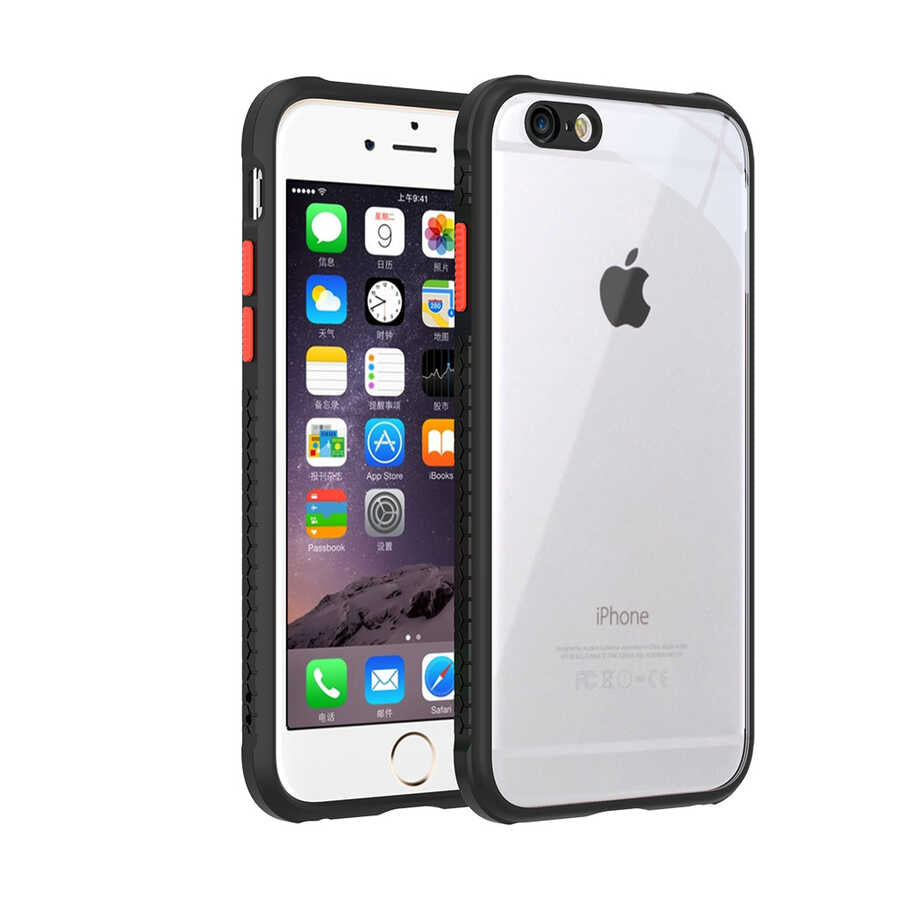 Apple iPhone 6 Kılıf Zore Kaff Kapak Siyah