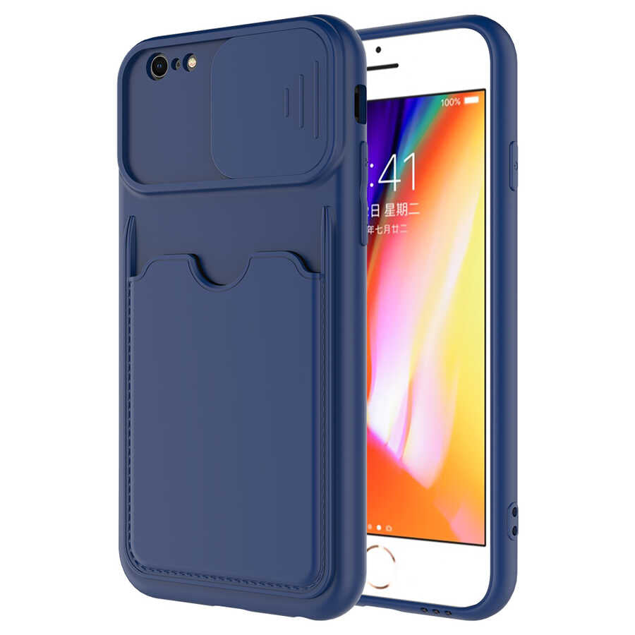 Apple iPhone 6 Kılıf Zore Kartix Kapak Lacivert