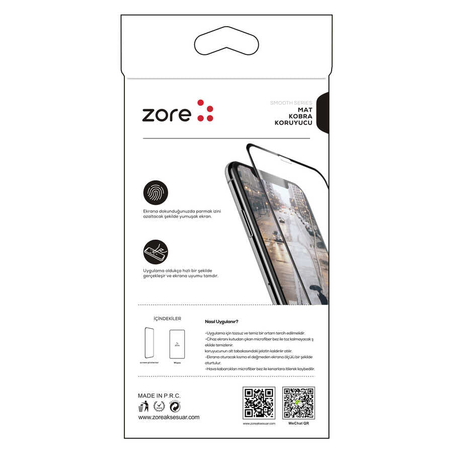 Apple iPhone 7 Zore Mat Kobra Ekran Koruyucu Beyaz