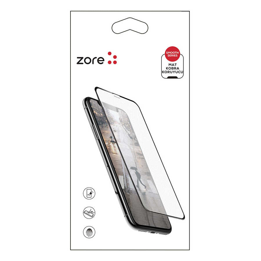 Apple iPhone 8 Zore Mat Kobra Ekran Koruyucu Beyaz
