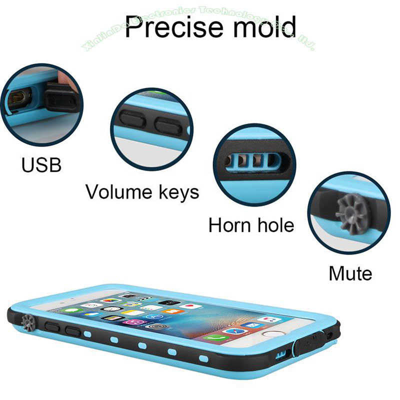 Apple iPhone 7 Kılıf 1-1 Su Geçirmez Kılıf Siyah
