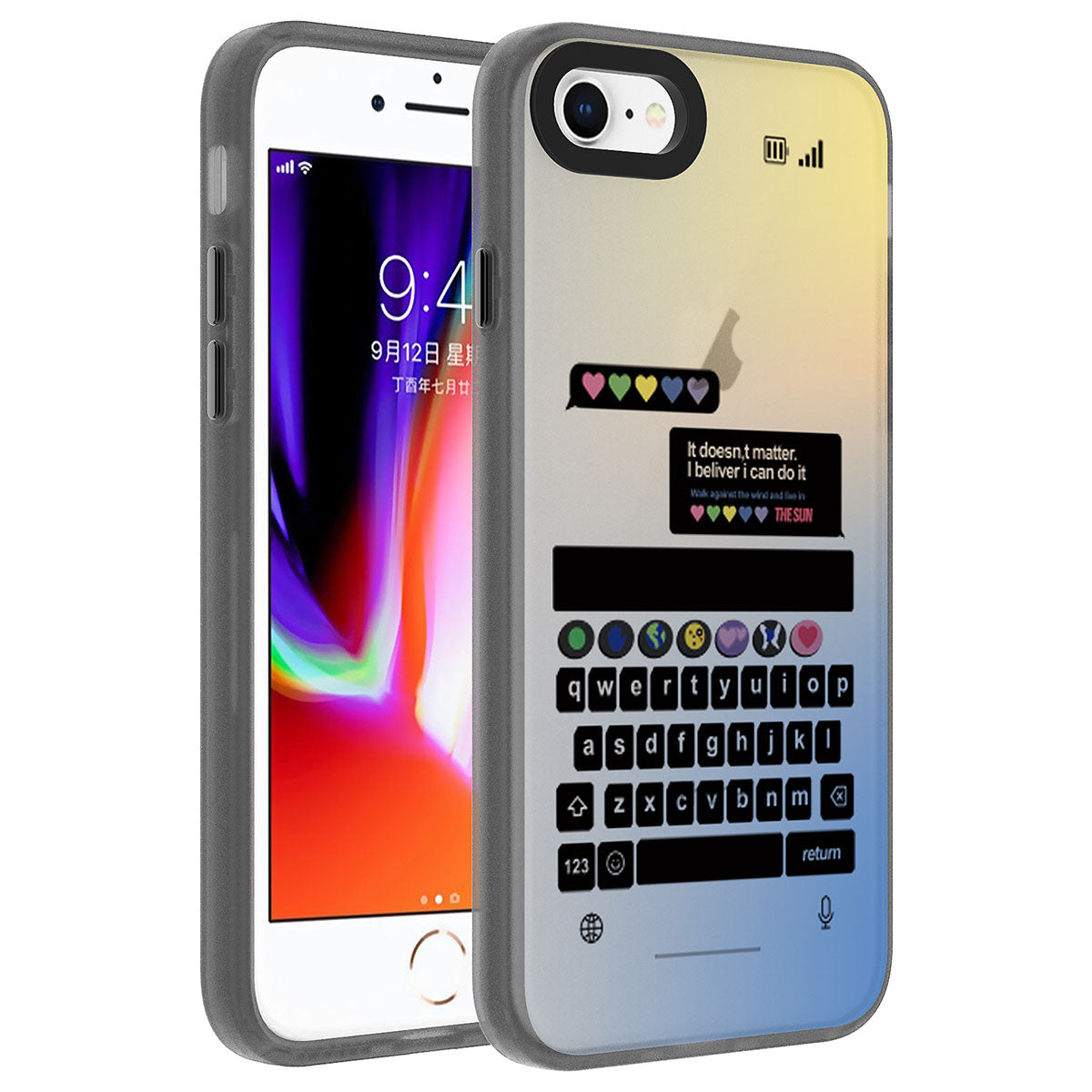 Apple iPhone 7 Kılıf Desenli Zore Dragon Sert Kapak Seyahat