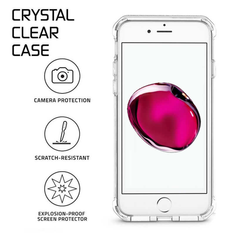 Apple iPhone 7 Kılıf Zore Nitro Anti Shock Silikon Renksiz
