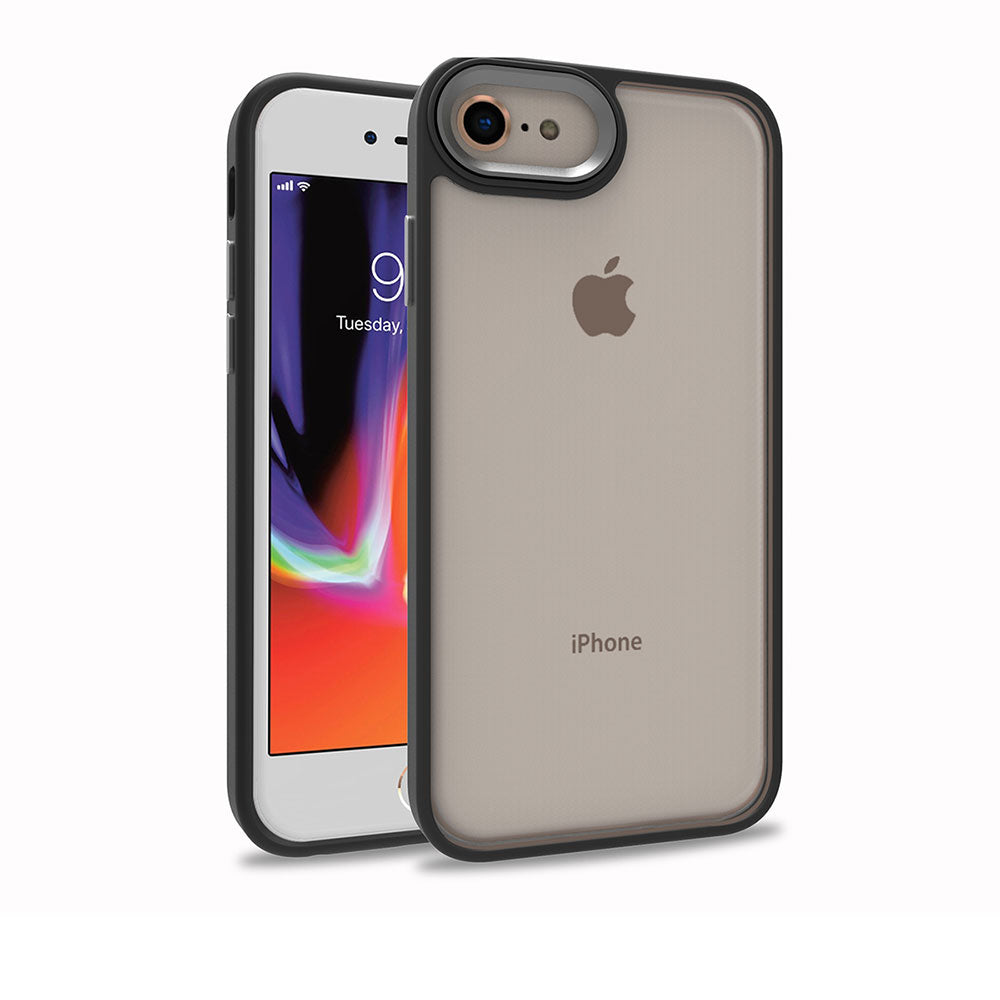 Apple iPhone 7 Kılıf Zore Flora Kapak Siyah