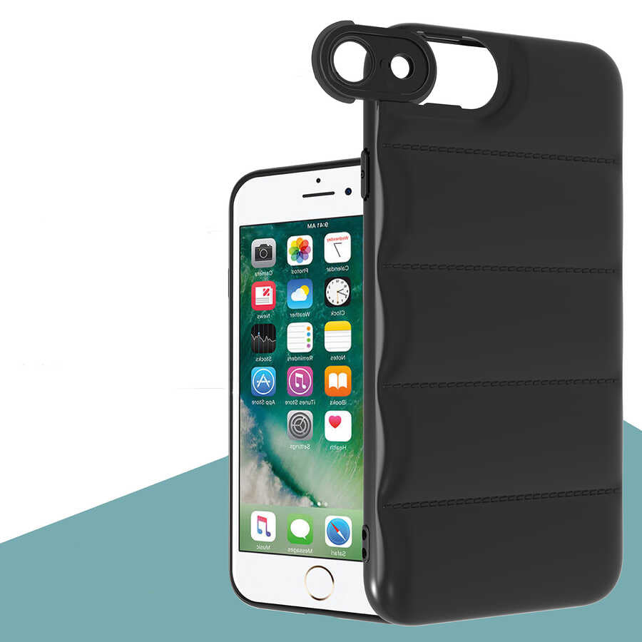 Apple iPhone 7 Kılıf Zore Kasis Kapak Kahverengi