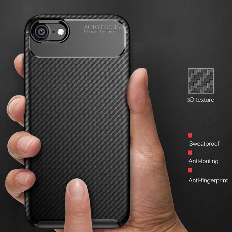 Apple iPhone 7 Kılıf Zore Negro Silikon Kapak Kahverengi