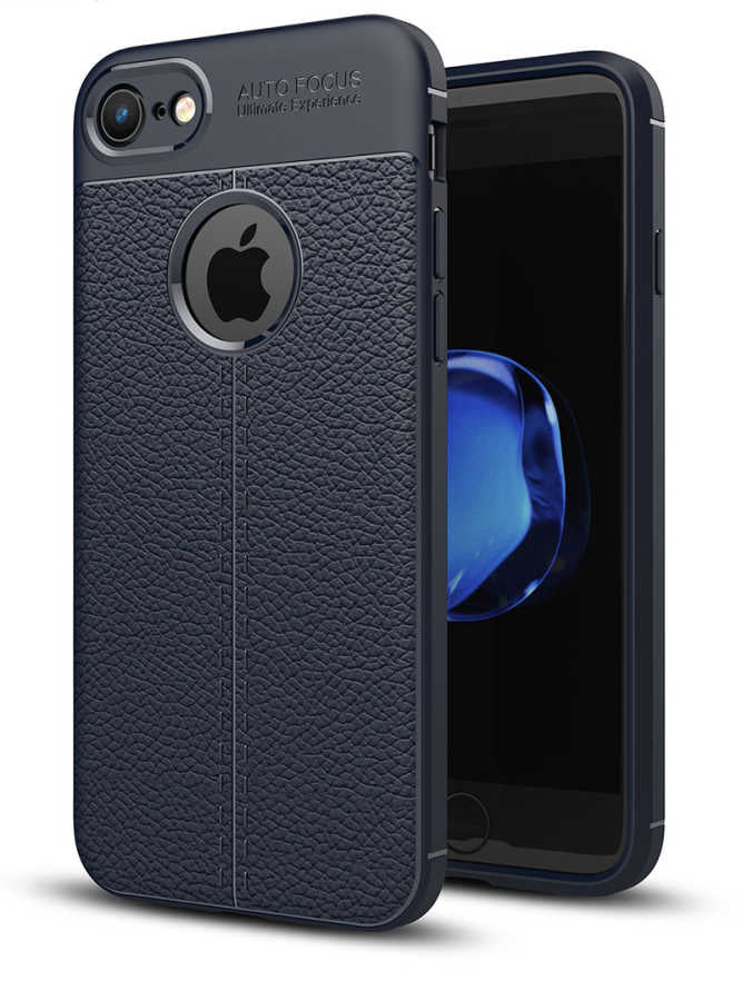 Apple iPhone 7 Kılıf Zore Niss Silikon Kapak Lacivert