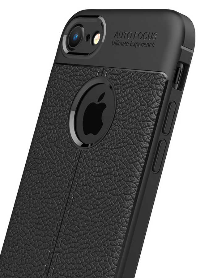 Apple iPhone 7 Kılıf Zore Niss Silikon Kapak Siyah