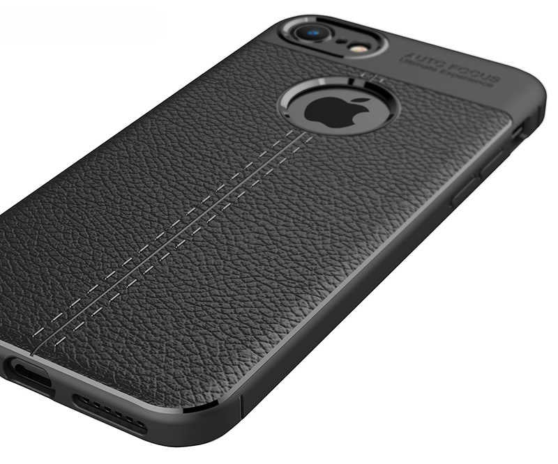 Apple iPhone 7 Kılıf Zore Niss Silikon Kapak Siyah