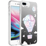 Apple iPhone 7 Plus Kılıf Desenli Zore Silver Sert Kapak Balon