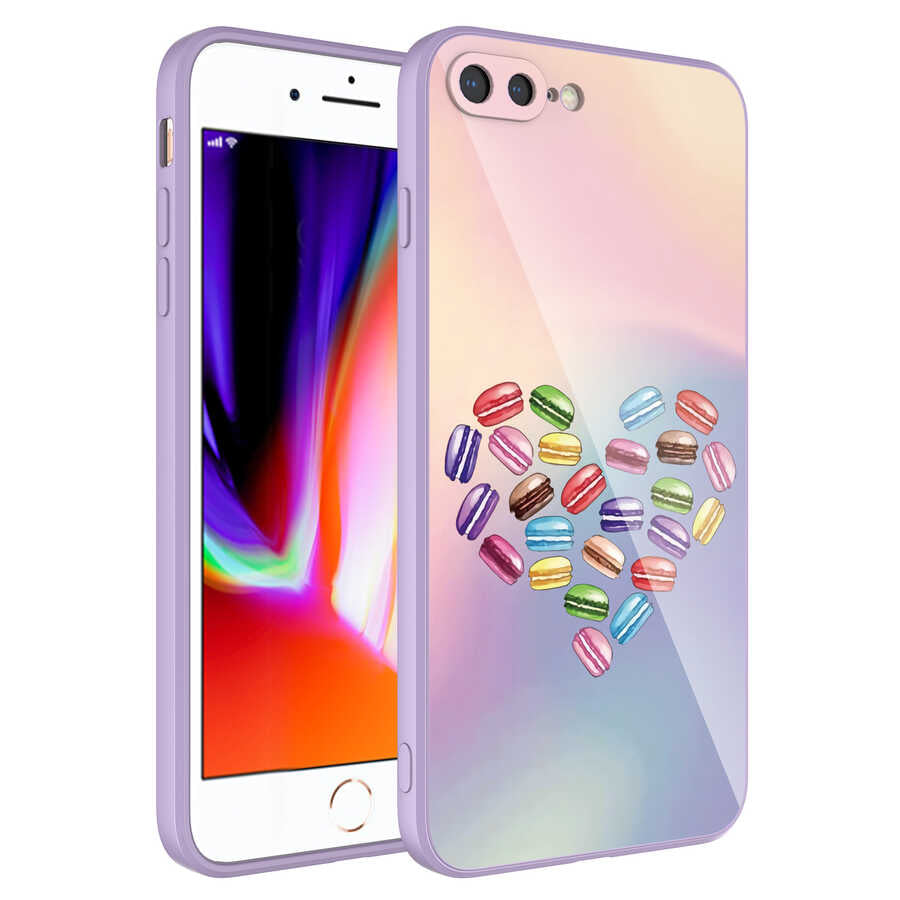Apple iPhone 7 Plus Kılıf Kamera Korumalı Desenli Sert Silikon Zore Epoksi Kapak NO1