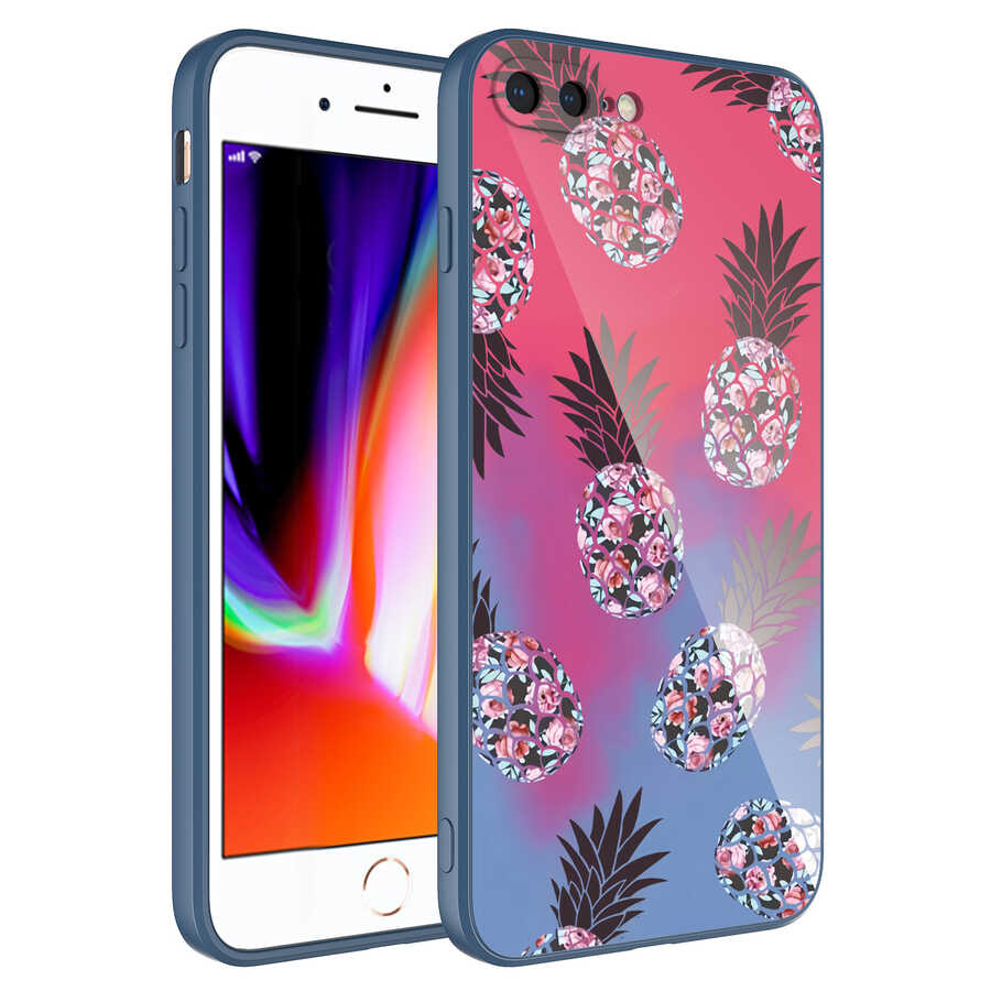 Apple iPhone 7 Plus Kılıf Kamera Korumalı Desenli Sert Silikon Zore Epoksi Kapak NO3