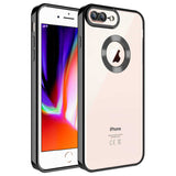 Apple iPhone 7 Plus Kılıf Kamera Korumalı Logo Gösteren Zore Omega Kapak Siyah