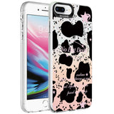 Apple iPhone 7 Plus Kılıf Mermer Desenli Zore Marbello Kapak Pembe