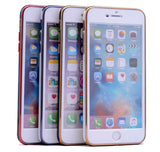 Apple iPhone 7 Plus Kılıf Zore Arkası Parlak 360 Silikon Siyah-Gold