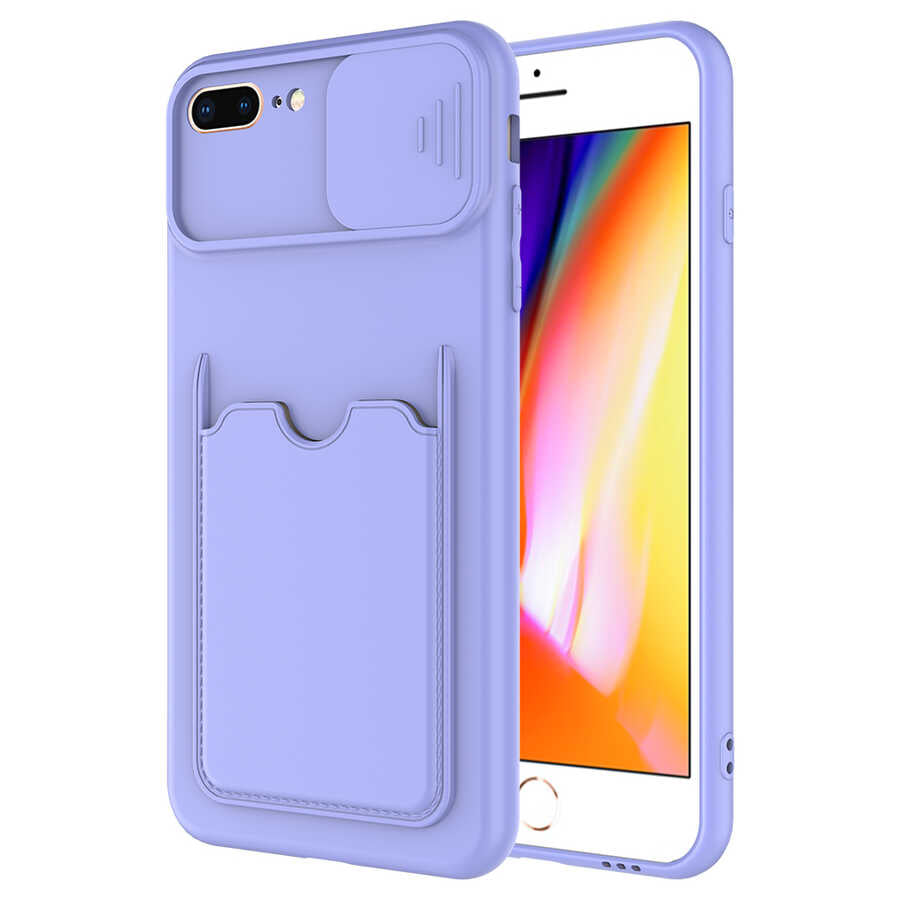 Apple iPhone 7 Plus Kılıf Zore Kartix Kapak Lila