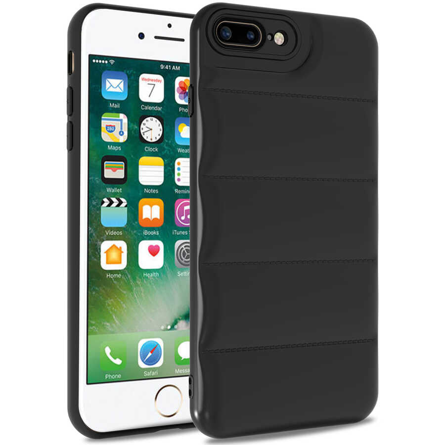 Apple iPhone 7 Plus Kılıf Zore Kasis Kapak Siyah