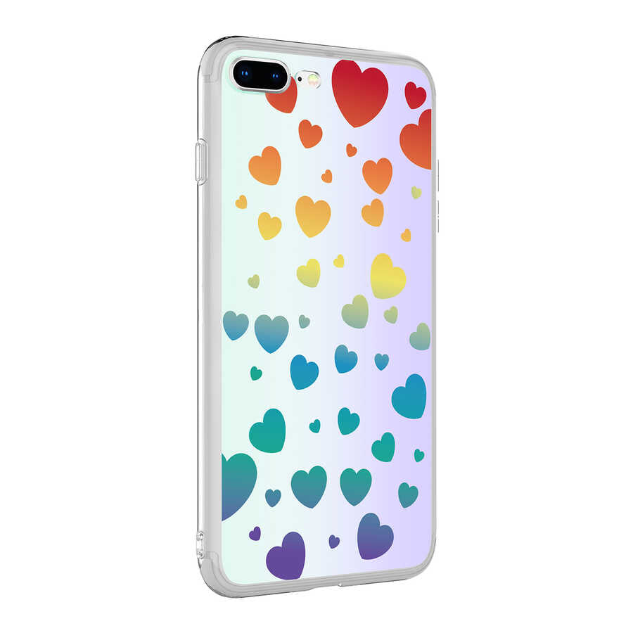 Apple iPhone 7 Plus Kılıf Zore M-Blue Desenli Kapak Cow No2