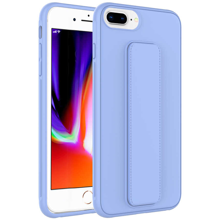 Apple iPhone 7 Plus Kılıf Zore Qstand Kapak Lila
