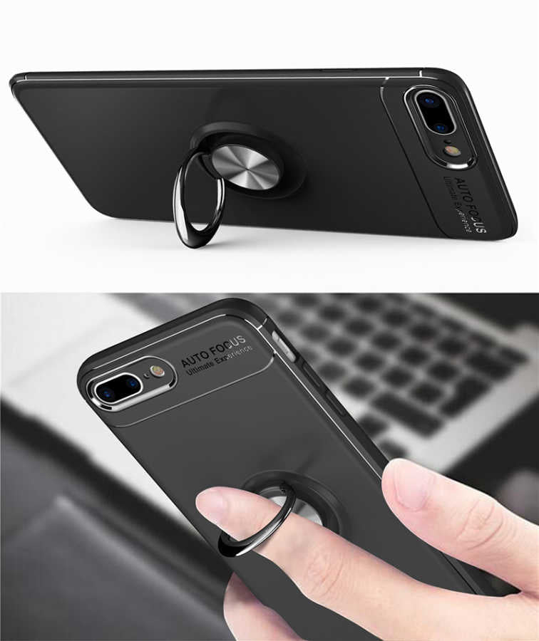 Apple iPhone 7 Plus Kılıf Zore Ravel Silikon Kapak Kırmızı