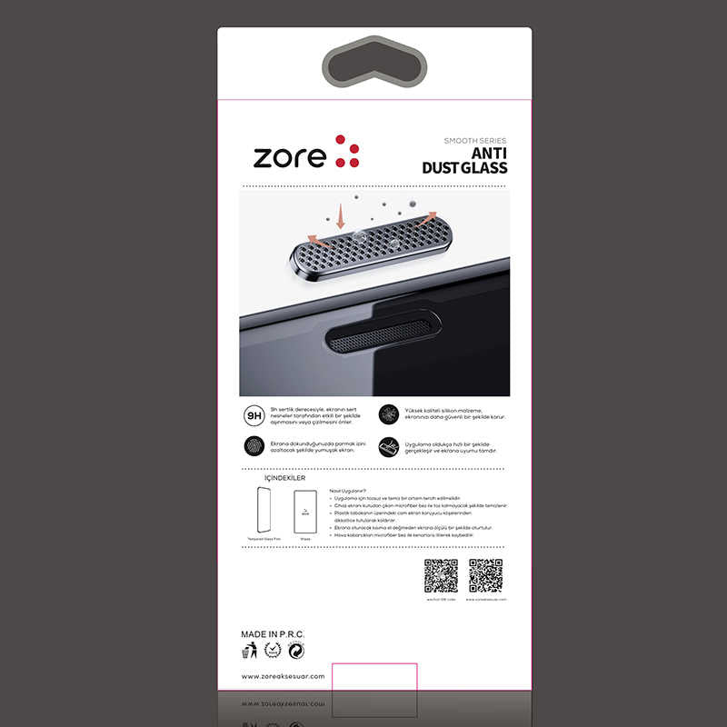Apple iPhone 7 Zore Anti-Dust Glass Temperli Ekran Koruyucu Siyah