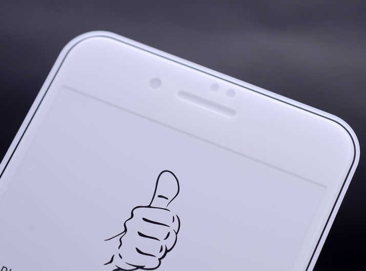 Apple iPhone 8 Zore Kenarları Kırılmaya Dayanıklı Cam Ekran Koruyucu Beyaz