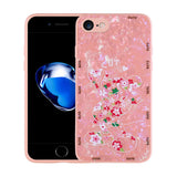 Apple iPhone 8 Kılıf Desenli Sert Silikon Zore Mumila Kapak Lilac Flower