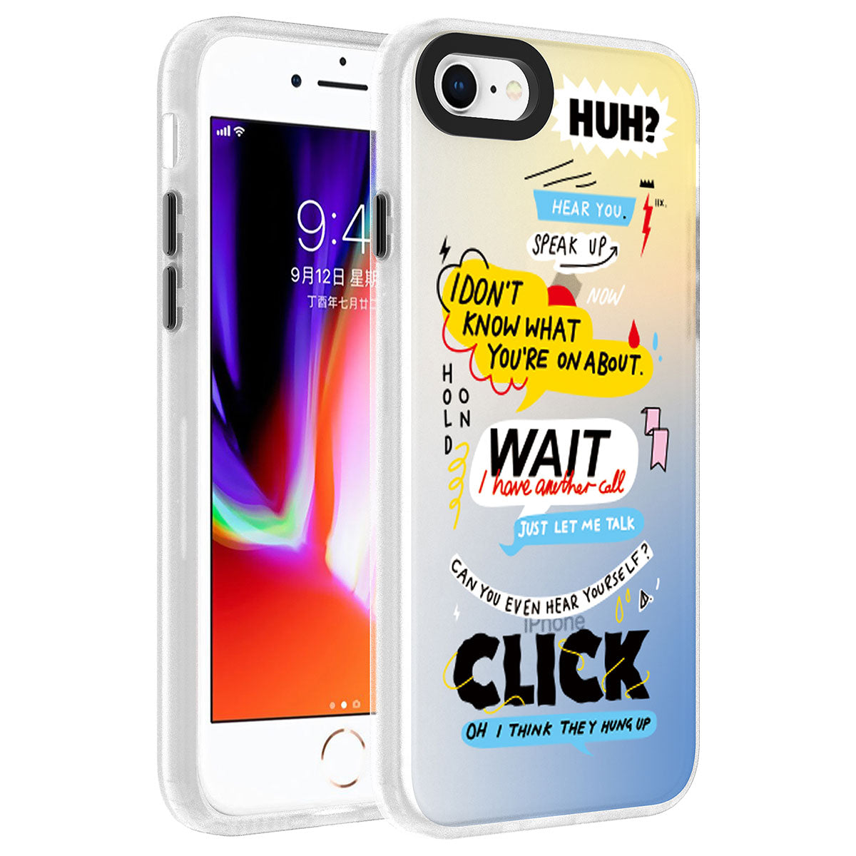 Apple iPhone 8 Kılıf Desenli Zore Dragon Sert Kapak Seyahat