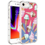 Apple iPhone 8 Kılıf Kamera Korumalı Renkli Desenli Sert Silikon Zore Korn Kapak NO9