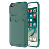 Apple iPhone 8 Kılıf Zore Kartix Kapak Koyu Yeşil
