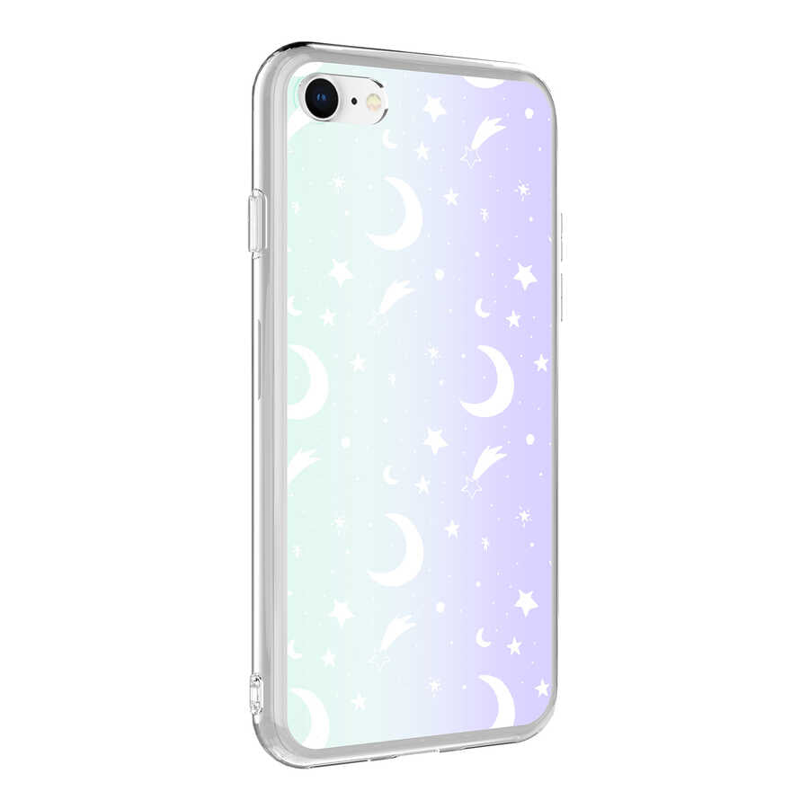 Apple iPhone 8 Kılıf Zore M-Blue Desenli Kapak Zebra No1