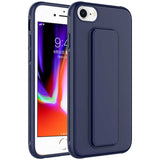 Apple iPhone 8 Kılıf Zore Qstand Kapak Gri