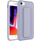 Apple iPhone 8 Kılıf Zore Qstand Kapak Gri