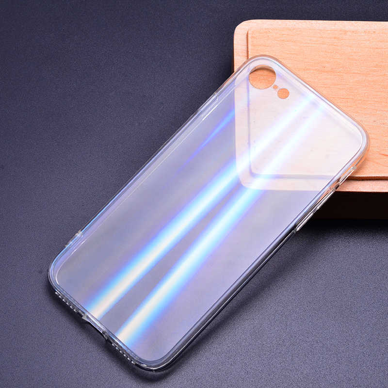 Apple iPhone 8 Kılıf Zore Rainbow Kapak Renksiz
