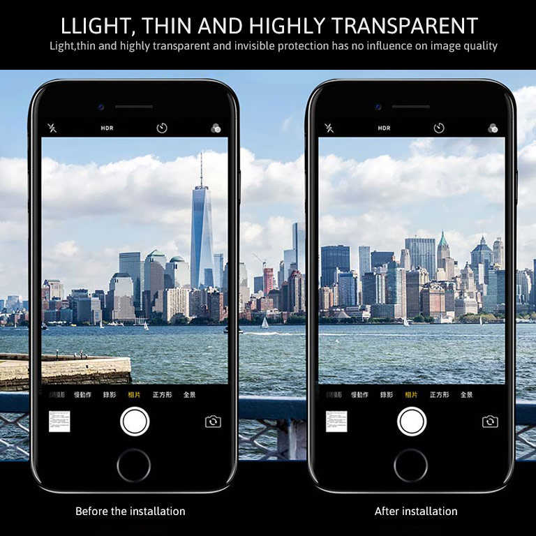 Apple iPhone 8 Plus Zore Kamera Lens Koruyucu Cam Filmi Renksiz