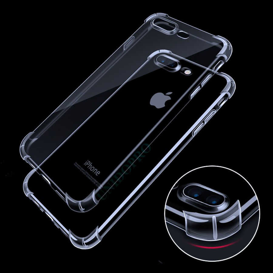 Apple iPhone 8 Plus Kılıf Zore Nitro Anti Shock Silikon Renksiz