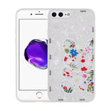 Apple iPhone 8 Plus Kılıf Desenli Sert Silikon Zore Mumila Kapak White Bear