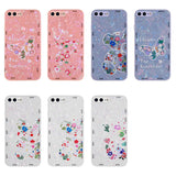 Apple iPhone 8 Plus Kılıf Desenli Sert Silikon Zore Mumila Kapak Pink Flower