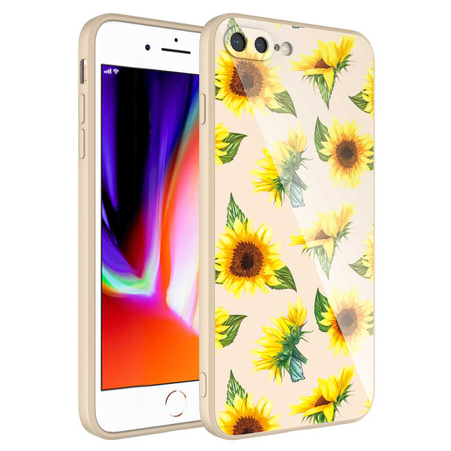 Apple iPhone 8 Plus Kılıf Kamera Korumalı Desenli Sert Silikon Zore Epoksi Kapak NO2