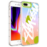 Apple iPhone 8 Plus Kılıf Kamera Korumalı Renkli Desenli Sert Silikon Zore Korn Kapak NO2