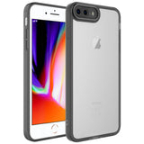 Apple iPhone 8 Plus Kılıf Kamera Korumalı Transparan Zore Post Kapak Siyah