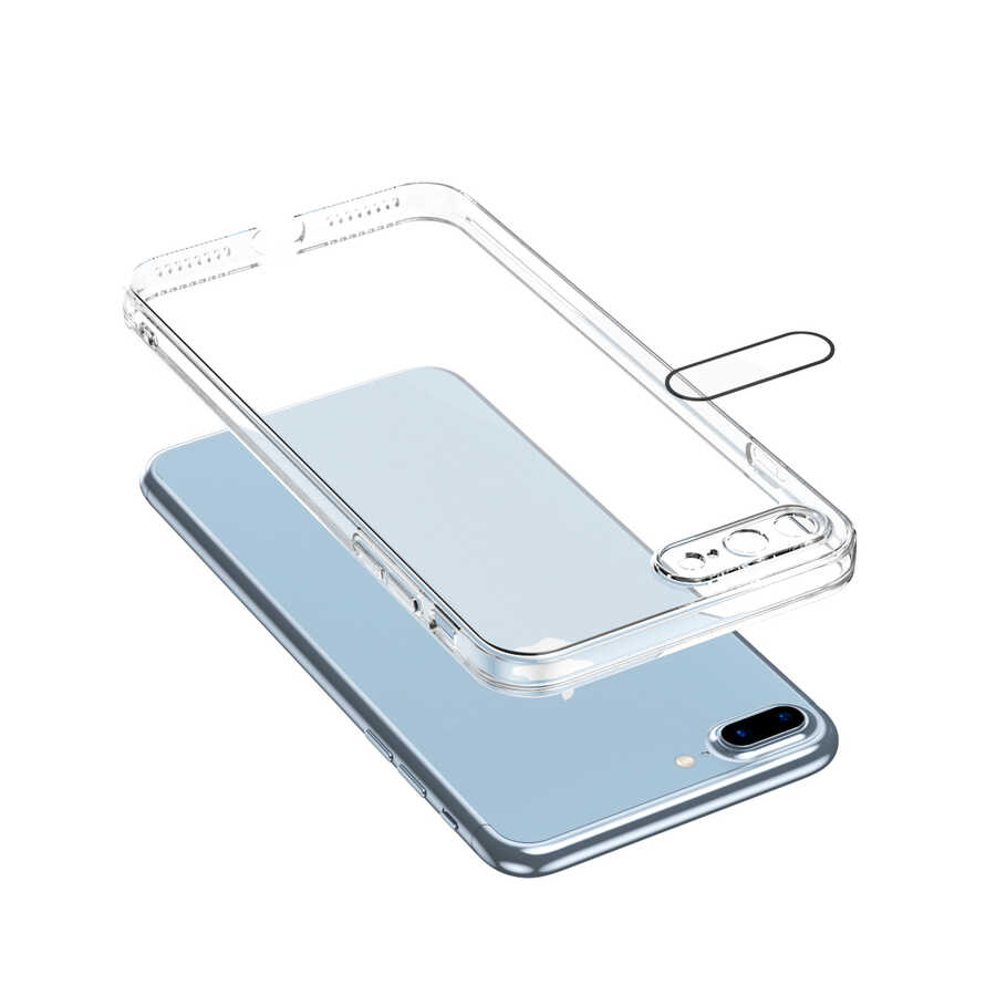 Apple iPhone 8 Plus Kılıf Zore Fizy Kapak Renksiz