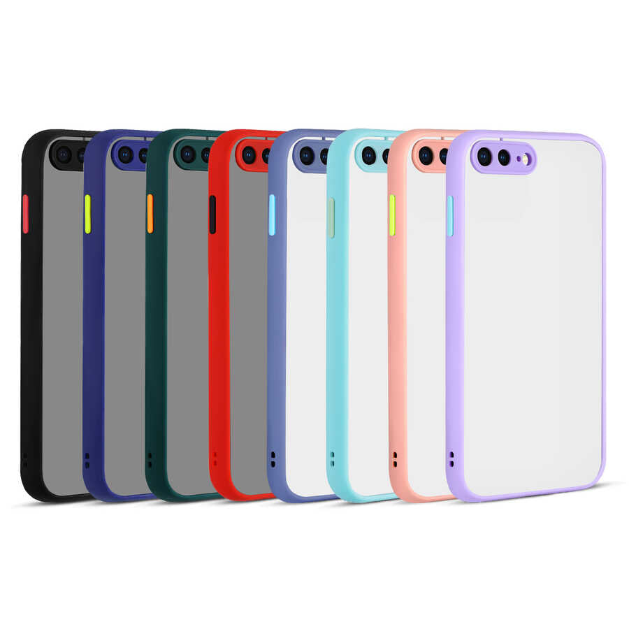 Apple iPhone 8 Plus Kılıf Zore Hux Kapak Mor