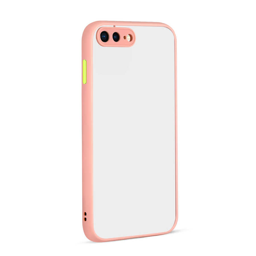 Apple iPhone 8 Plus Kılıf Zore Hux Kapak Pembe