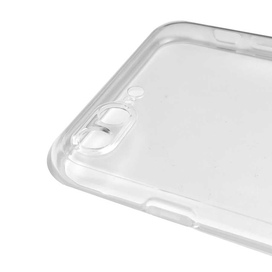Apple iPhone 8 Plus Kılıf Zore Kamera Korumalı Süper Silikon Kapak Renksiz