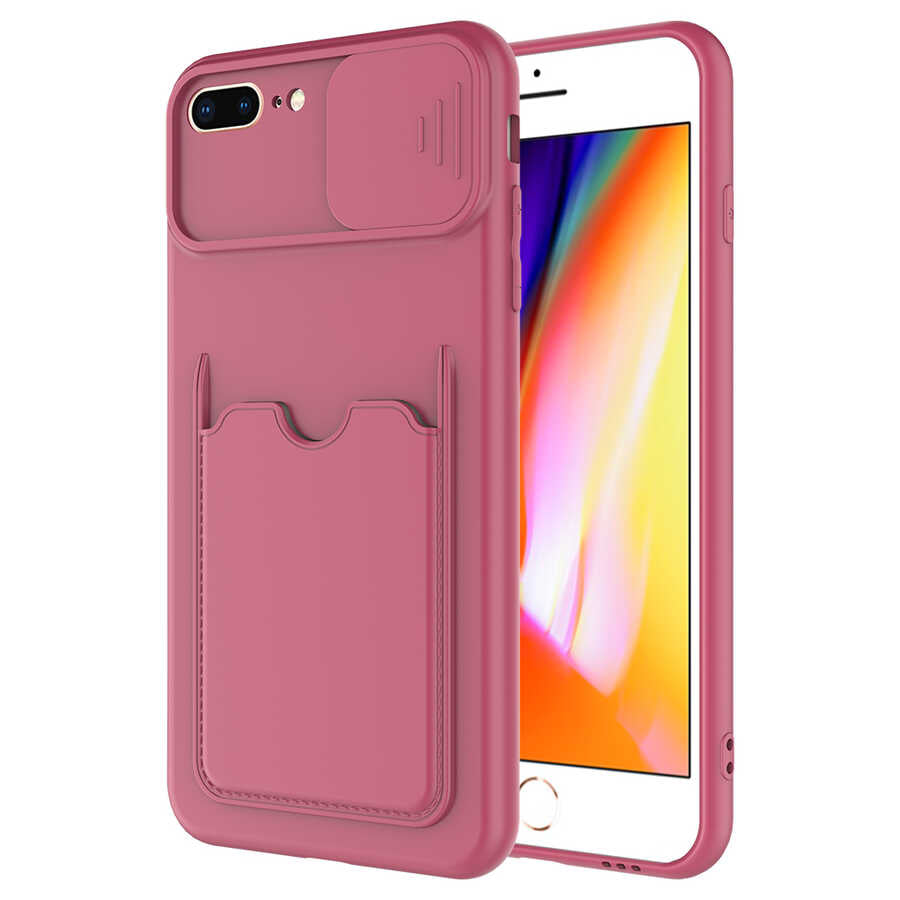 Apple iPhone 8 Plus Kılıf Zore Kartix Kapak Siyah