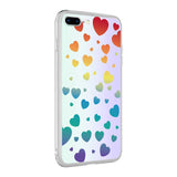 Apple iPhone 8 Plus Kılıf Zore M-Blue Desenli Kapak Heart No3