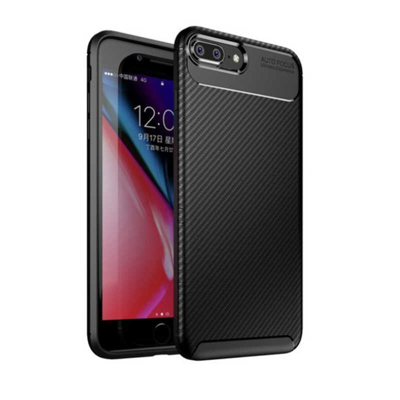 Apple iPhone 8 Plus Kılıf Zore Negro Silikon Kapak Siyah