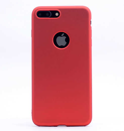 Apple iPhone 8 Plus Kılıf Zore Premier Silikon Kapak Kırmızı